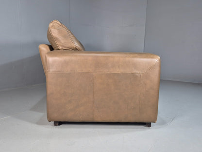 Vintage 2 Seat Sofa Taupe Leather Italian Modern Style EB8163 M2SS - UKDK FURNITURE