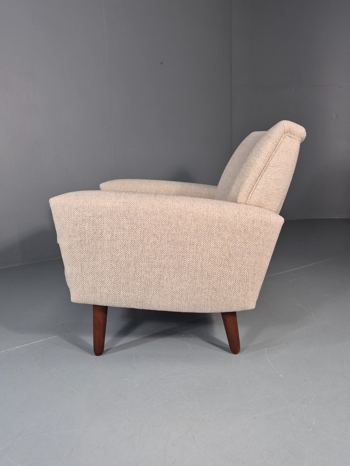 Mid Century Danish Lounge Chair 1960s Vintage Thams Reupholstered   EB11261 MNOR14