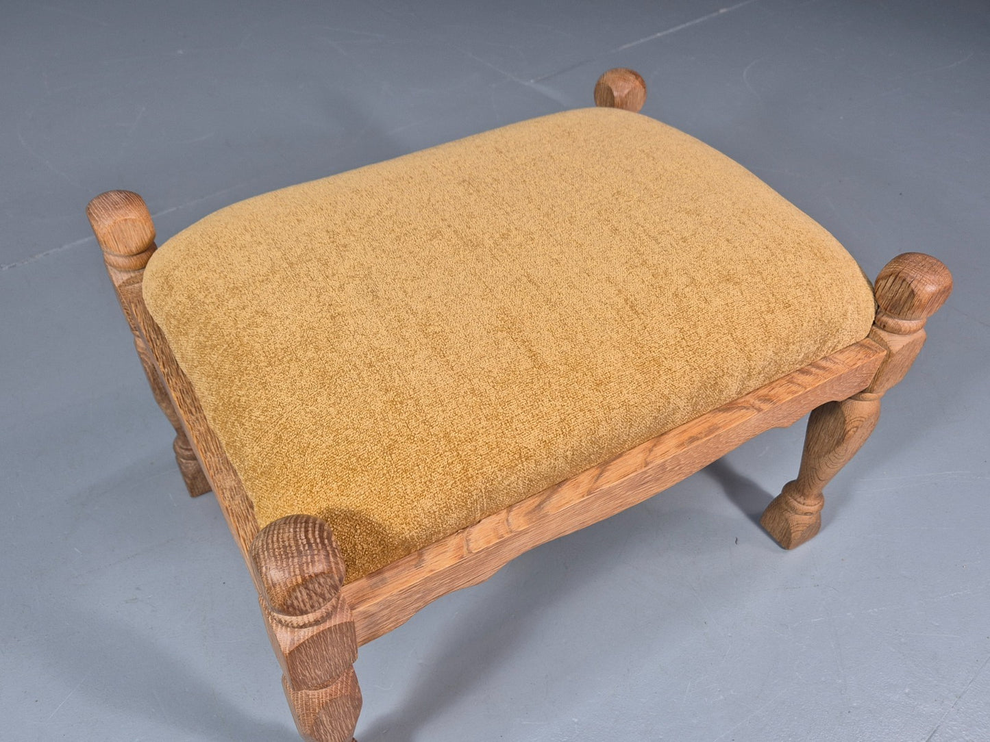 Henning Kjearnulf Style Footstool 1970s Retro Danish Oak EB10983 MFOO9