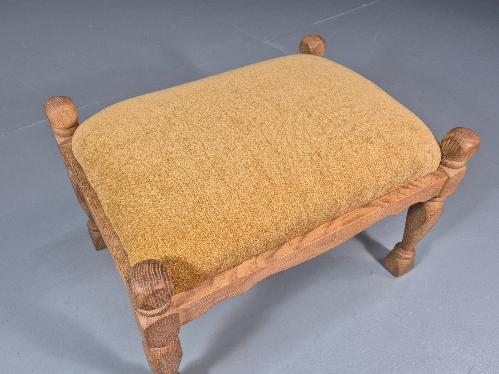 Henning Kjearnulf Style Footstool 1970s Retro Danish Oak EB10983 MFOO9