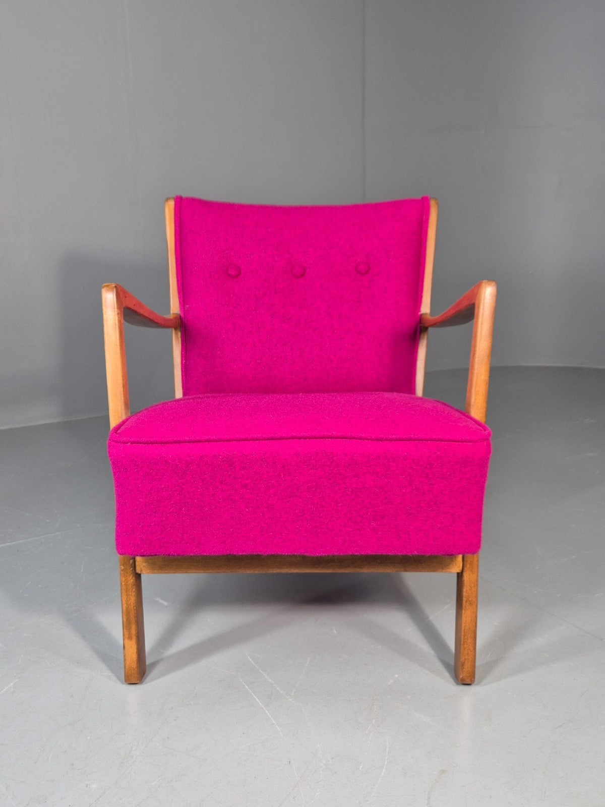 Vintage Mid Century Lounge Chair 1950s Swedish New Upholstery   EB11776 MNOR3