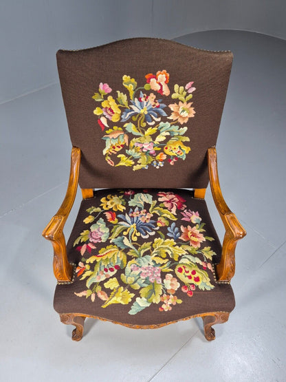 Vintage Danish Lounge Brown Floral Oak 17th Century Style EB8996 VCLO - UKDK FURNITURE