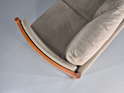Vintage 3 Seat Settee Mid Century Danish Design Beech Wood Frame EB10553 M2SS15
