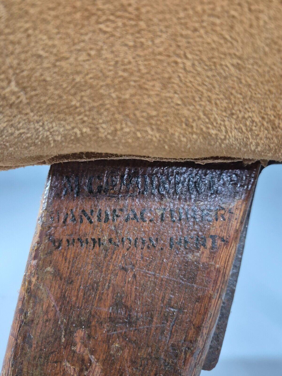 Vintage Pommel Horse 1950s Suede Pine Industrial Retro EB8863 VWOO - UKDK FURNITURE