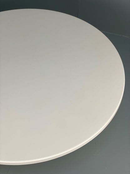 Vintage Round Coffee Table White Fibreglass 1970s Tulip Style EB11237 MWOO6