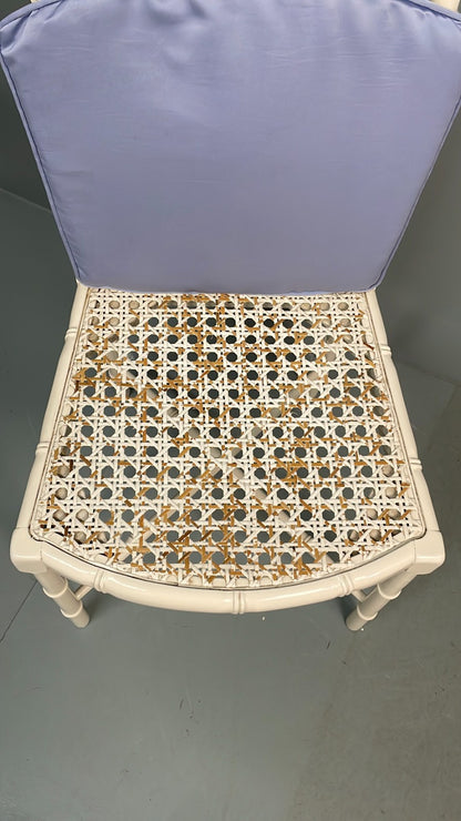 White Bamboo Dining Table & 8 Chairs Harrods 1950s Plantation Style EB11554 MWOO18