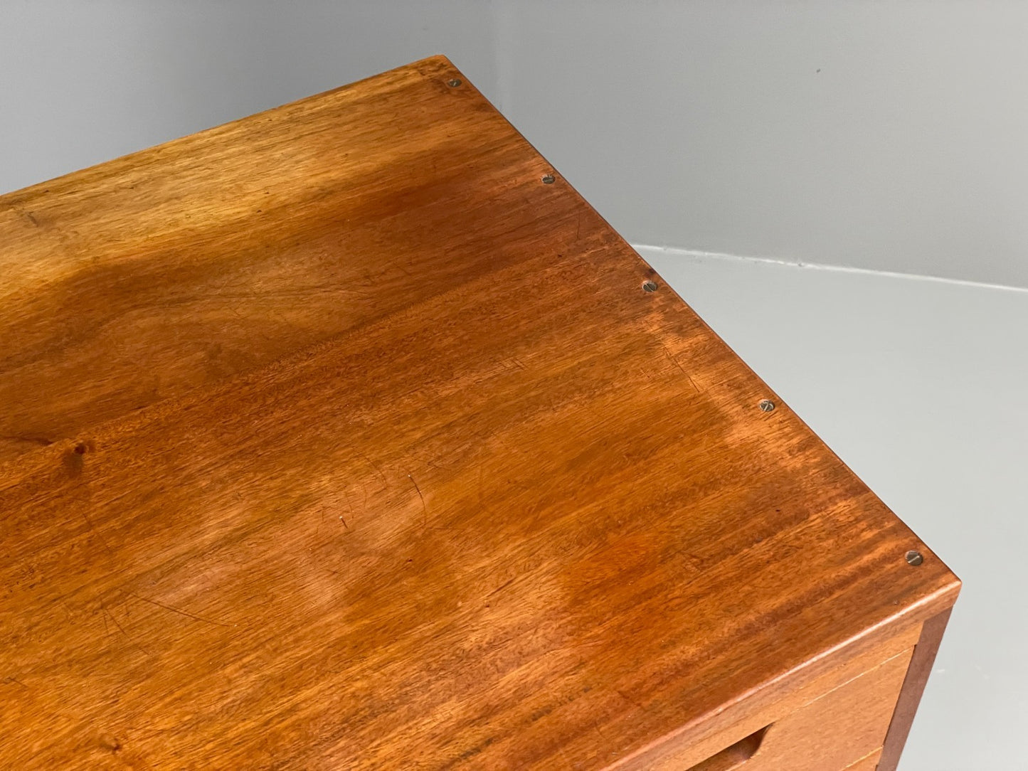 Vintage Chest Of Drawers 1950s Chunky Solid Mahogany Mid Century EB11559 MWOO7