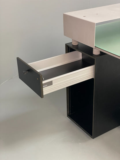 Bulo M2 Computer Desk Luc Vincent 1990s Modern Designer Glass EB11701 MWOO10