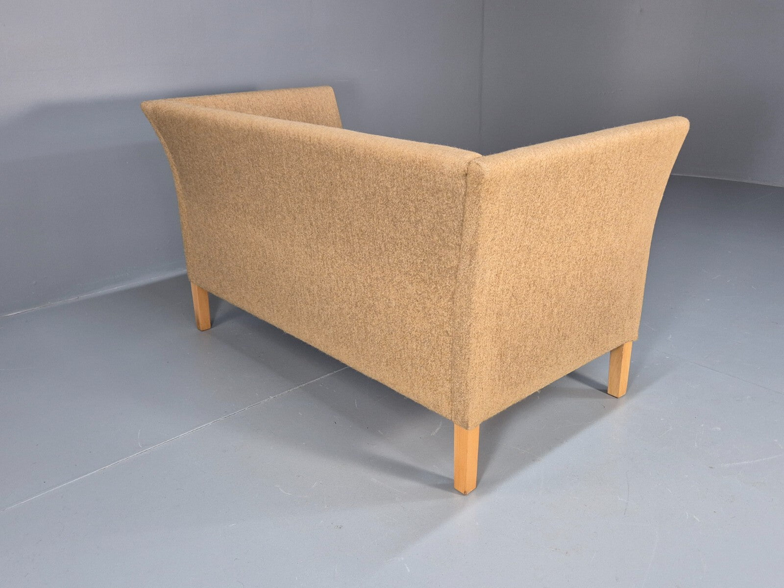 Vintage Danish 2 Seat Sofa Mid Century Beige Wool 1970s Retro EB9641 M2SS - UKDK FURNITURE