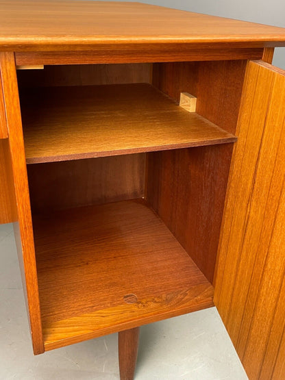 Vintage Danish Teak Desk With Drawers Shelving Mid Century Style EB9125 MWOO - UKDK FURNITURE