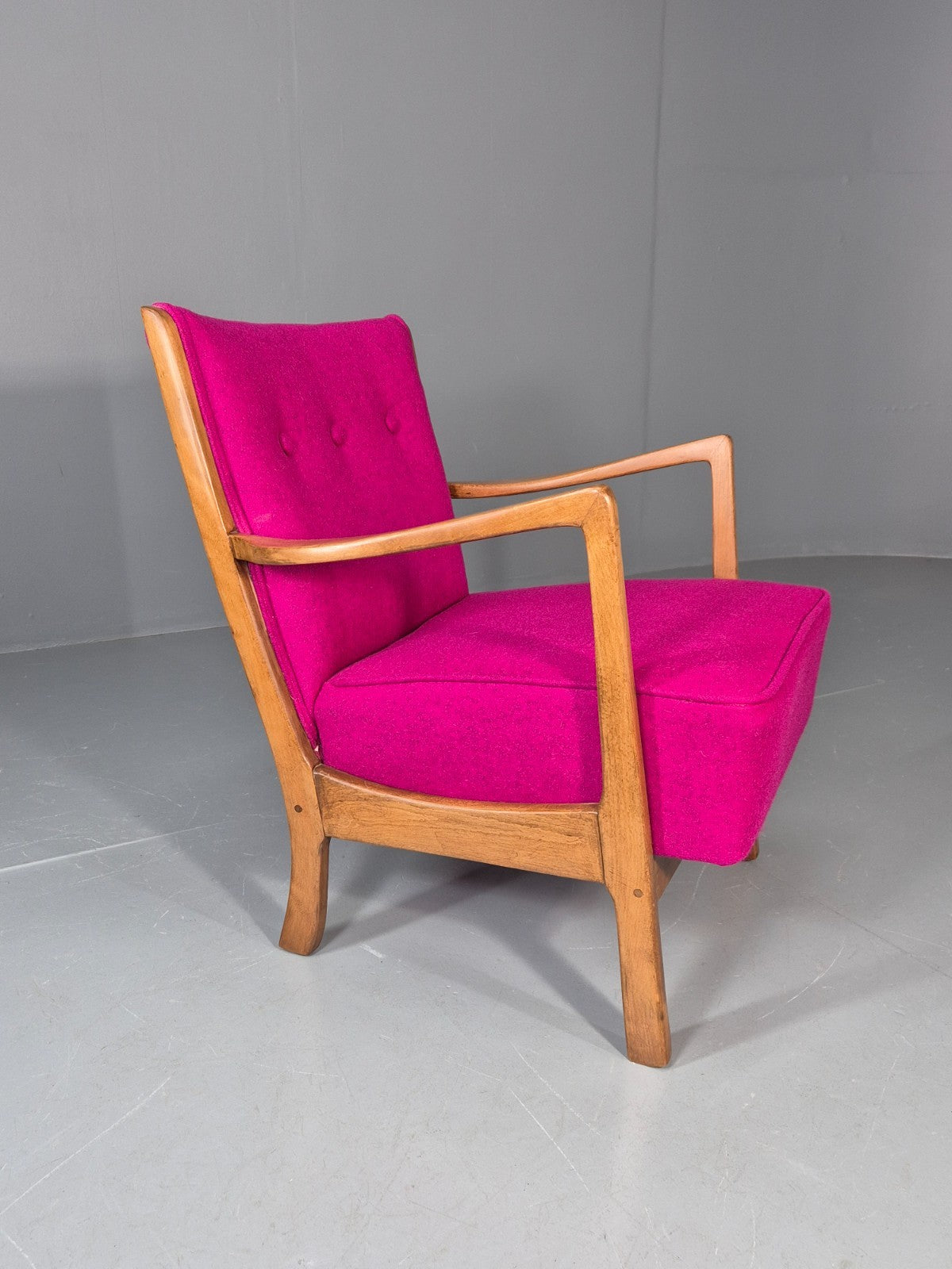 Vintage Mid Century Lounge Chair 1950s Swedish New Upholstery   EB11776 MNOR5