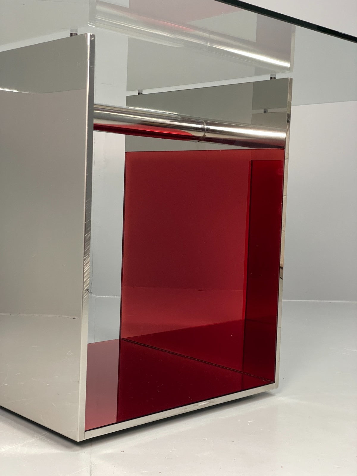 Italian Glass Dining Table By Gabriele Buratti For Acerbis Modern EB11492  MWOO5