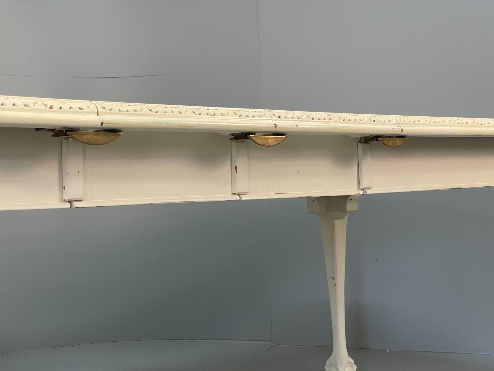 Antique Extending Dining Table Off White Painted Mahogany French EB9127 VWOO - UKDK FURNITURE