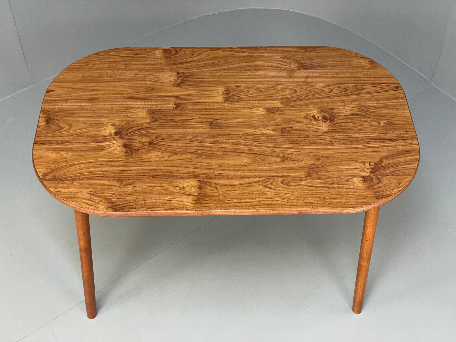 Vintage 1960s Dining Table Formica Beech Mid Century By P I Dinette EB9823 MWOO - UKDK FURNITURE
