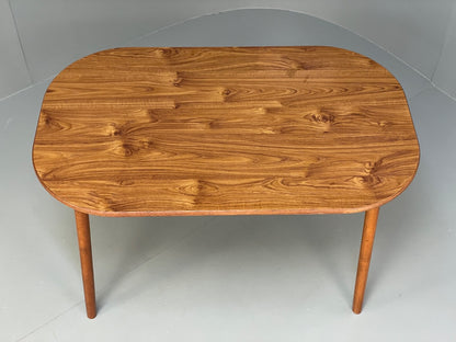 Vintage 1960s Dining Table Formica Beech Mid Century By P I Dinette EB9823 MWOO - UKDK FURNITURE