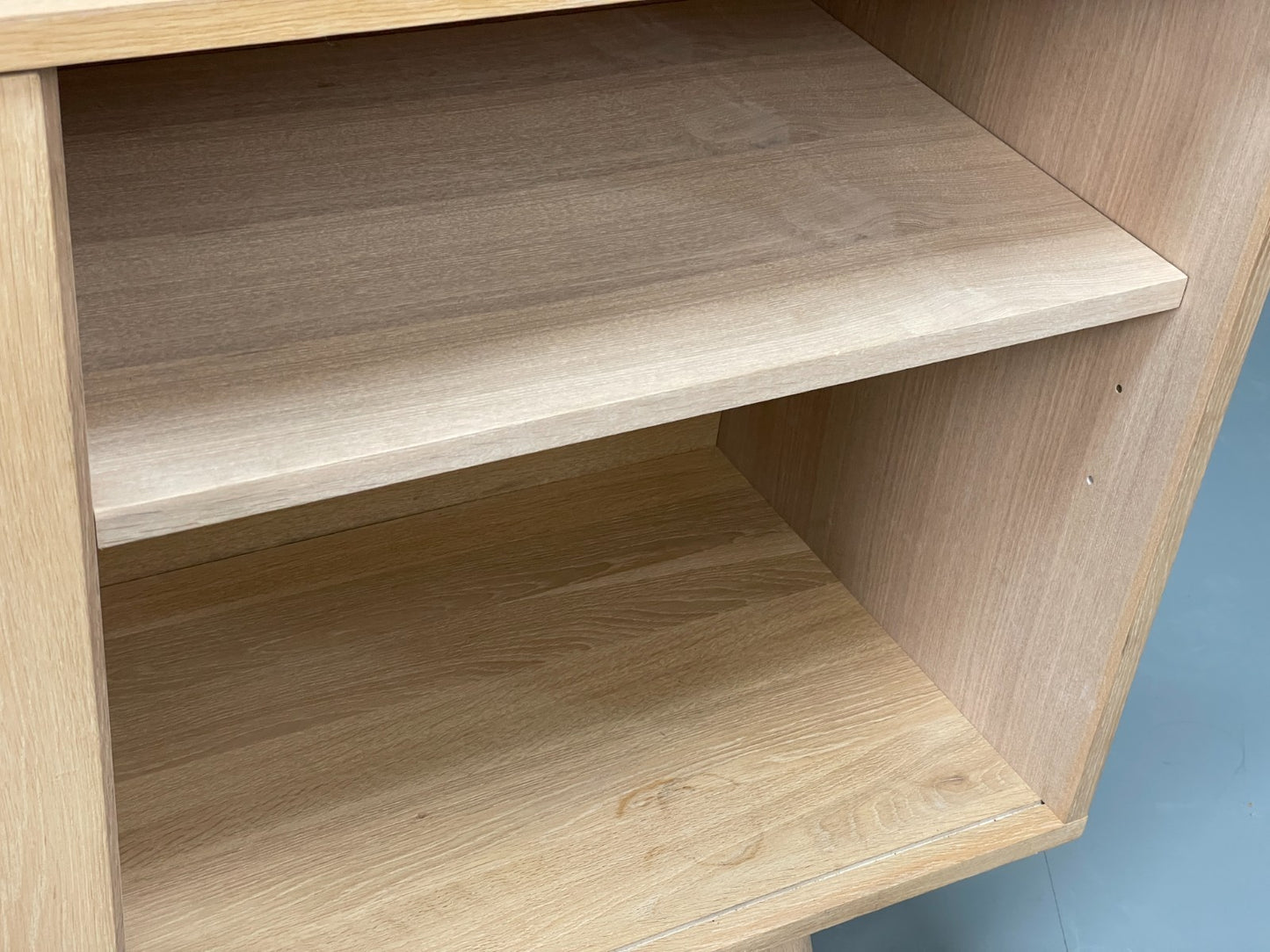 Modern Danish Oak Sideboard - Sliding Door Drawer Mid Century Style EB10836 MWOO12