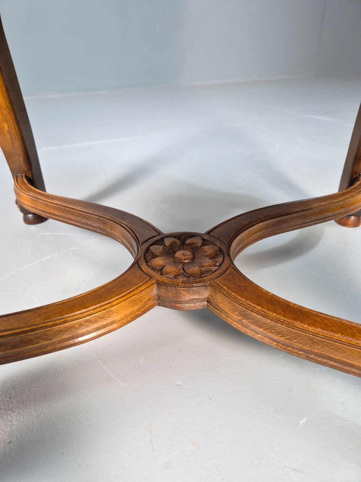 Vintage Danish Lounge Brown Floral Oak 17th Century Style EB8996 VCLO - UKDK FURNITURE