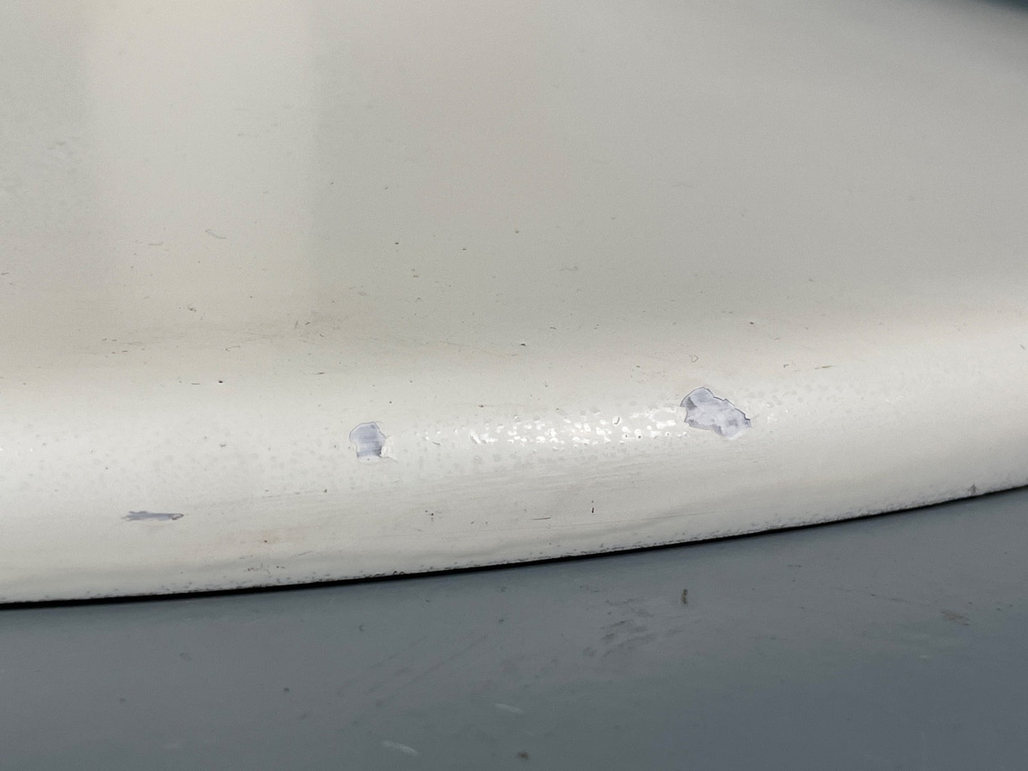 Vintage Round Coffee Table White Fibreglass 1970s Tulip Style EB11237 MWOO7