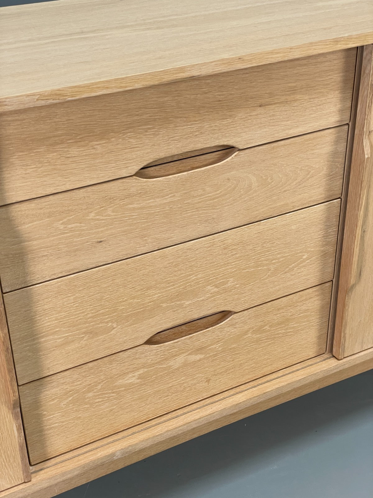 Modern Danish Oak Sideboard - Sliding Door Drawer Mid Century Style EB10836 MWOO7