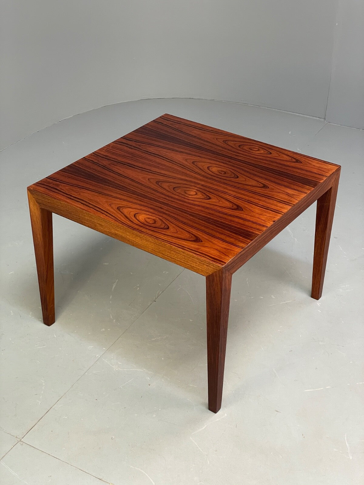 Vintage Danish Square Coffee Table By Haslev Retro 1960s Darkwood EB8801 MWOO - UKDK FURNITURE