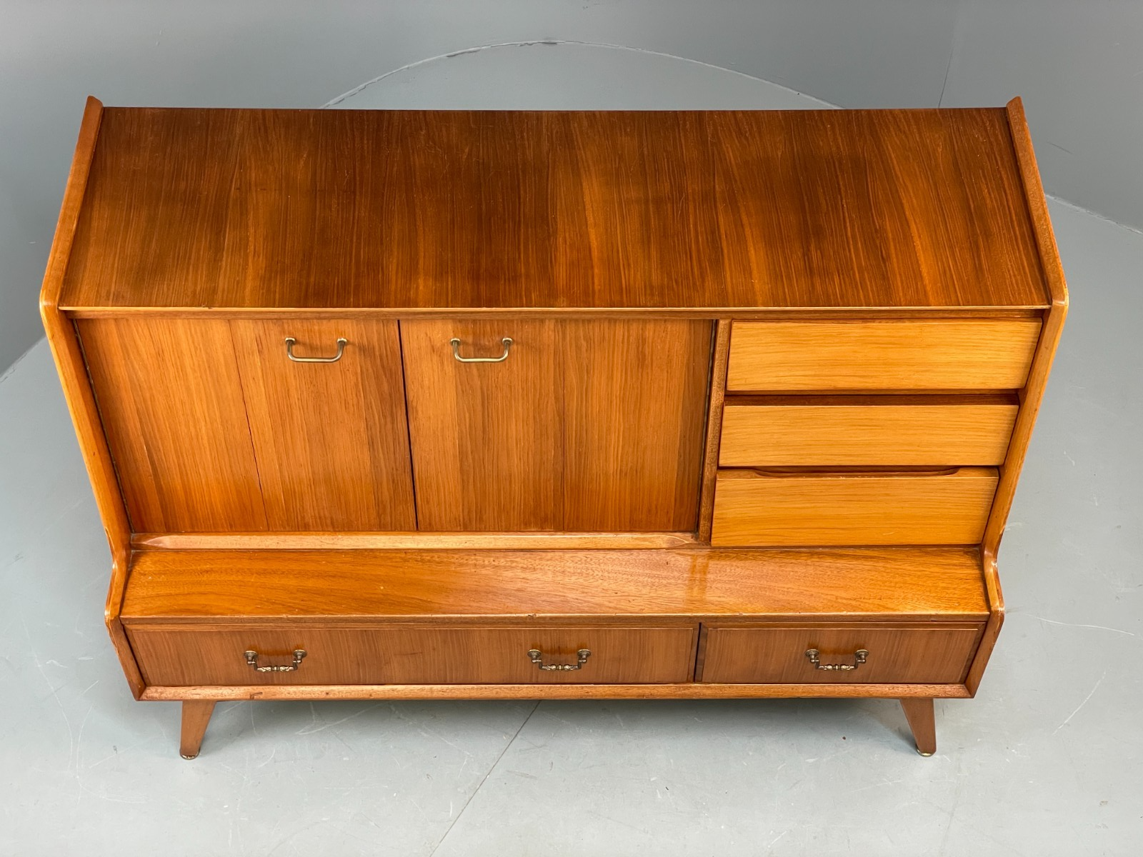 Vintage Walnut Sideboard Highboard 1960s Drawers By Wrighton EB10679 MWOO5