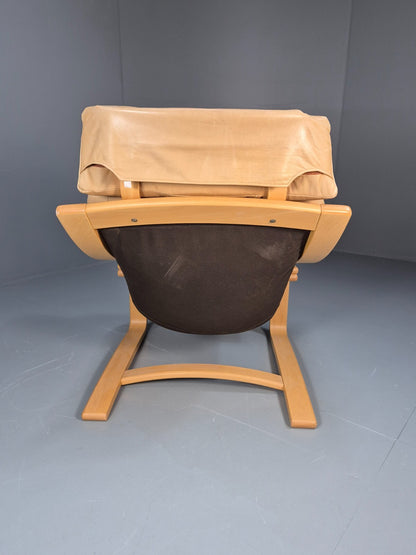 Vintage Danish Skippers Bentwood and Leather Apollo Lounge Chair EB9268 MBEN - UKDK FURNITURE