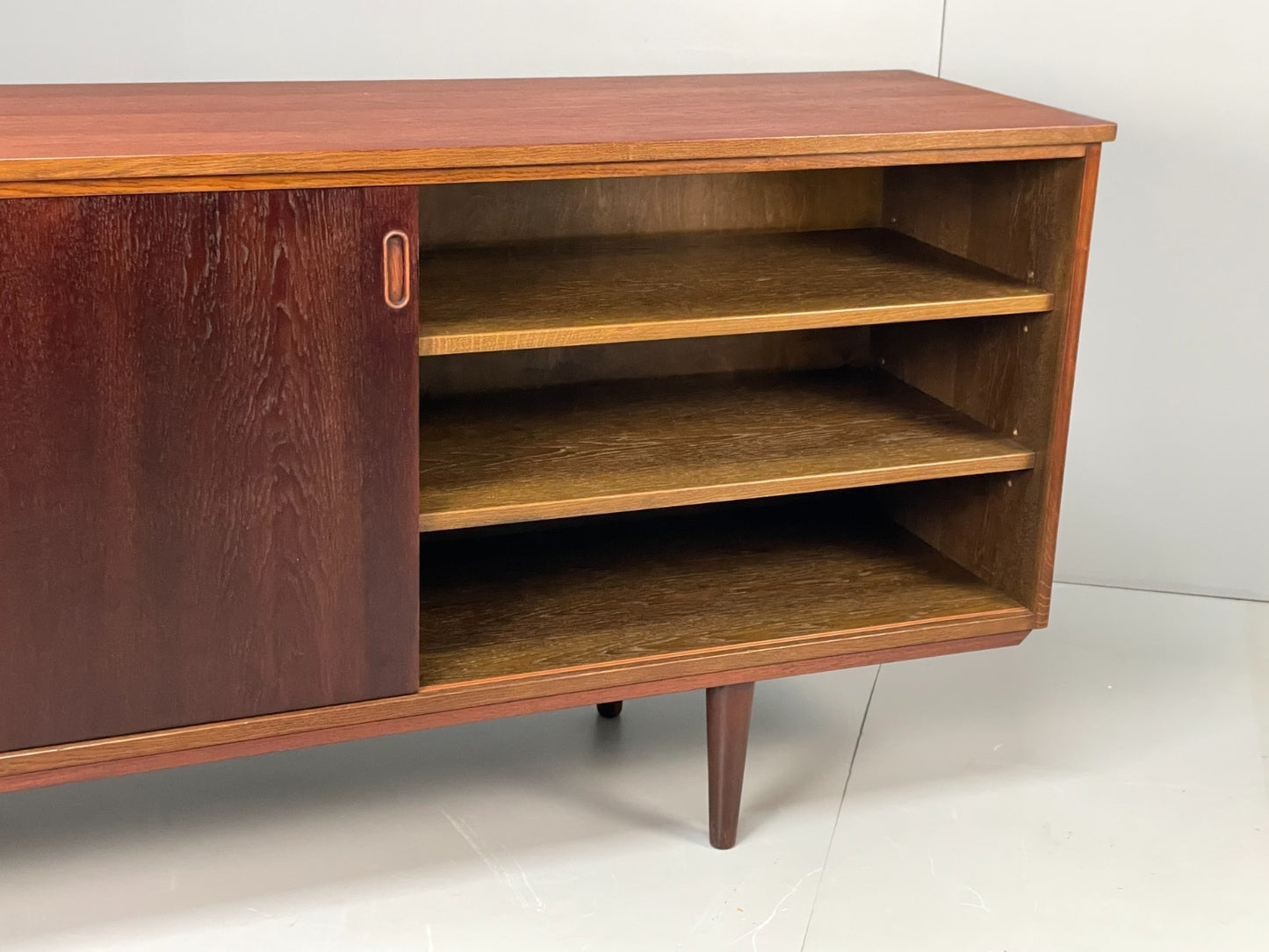 Vintage Danish Oak Sideboard 1970s Retro Shelving Drawers EB10870 MWOO13
