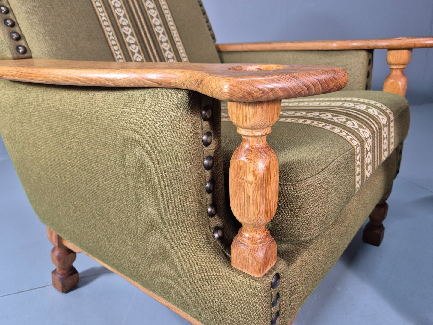 2 Kjaernulf Lounge Chairs Retro 1970s Green Light Oak Retro EB10750 VCLO19