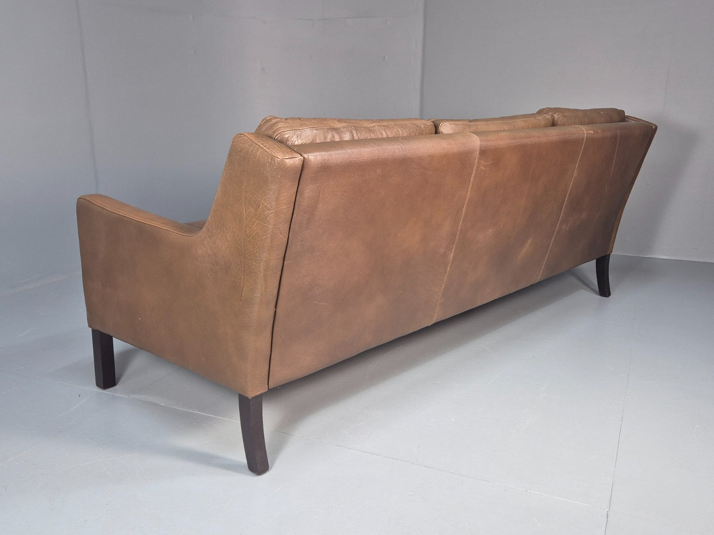 1970s Three Seater Danish Settee Vintage Mogensen Style Leather MCM EB10634 M3SS19