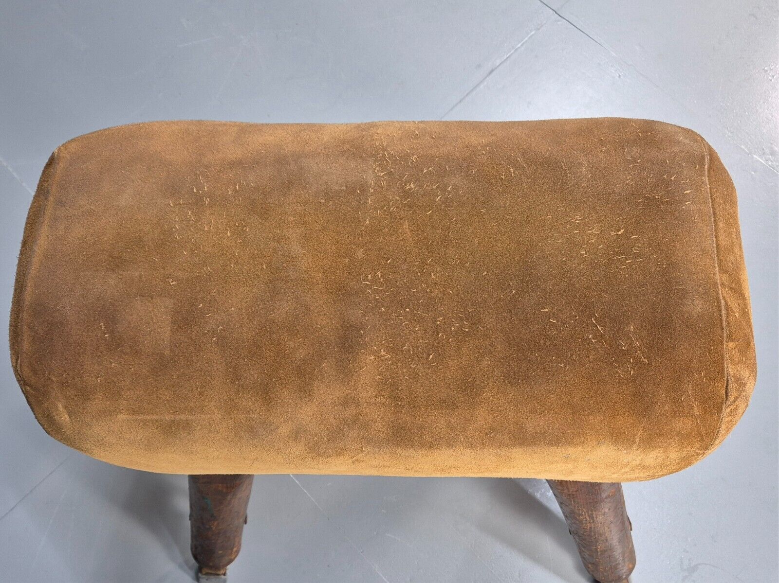 Vintage Pommel Horse 1950s Suede Pine Industrial Retro EB8863 VWOO - UKDK FURNITURE