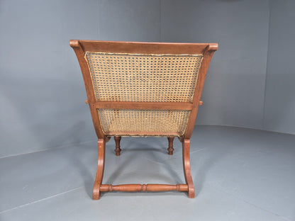 Vintage Campaign Plantation Chair Rattan Teak Retro Antique Style EB8872 VBER - UKDK FURNITURE