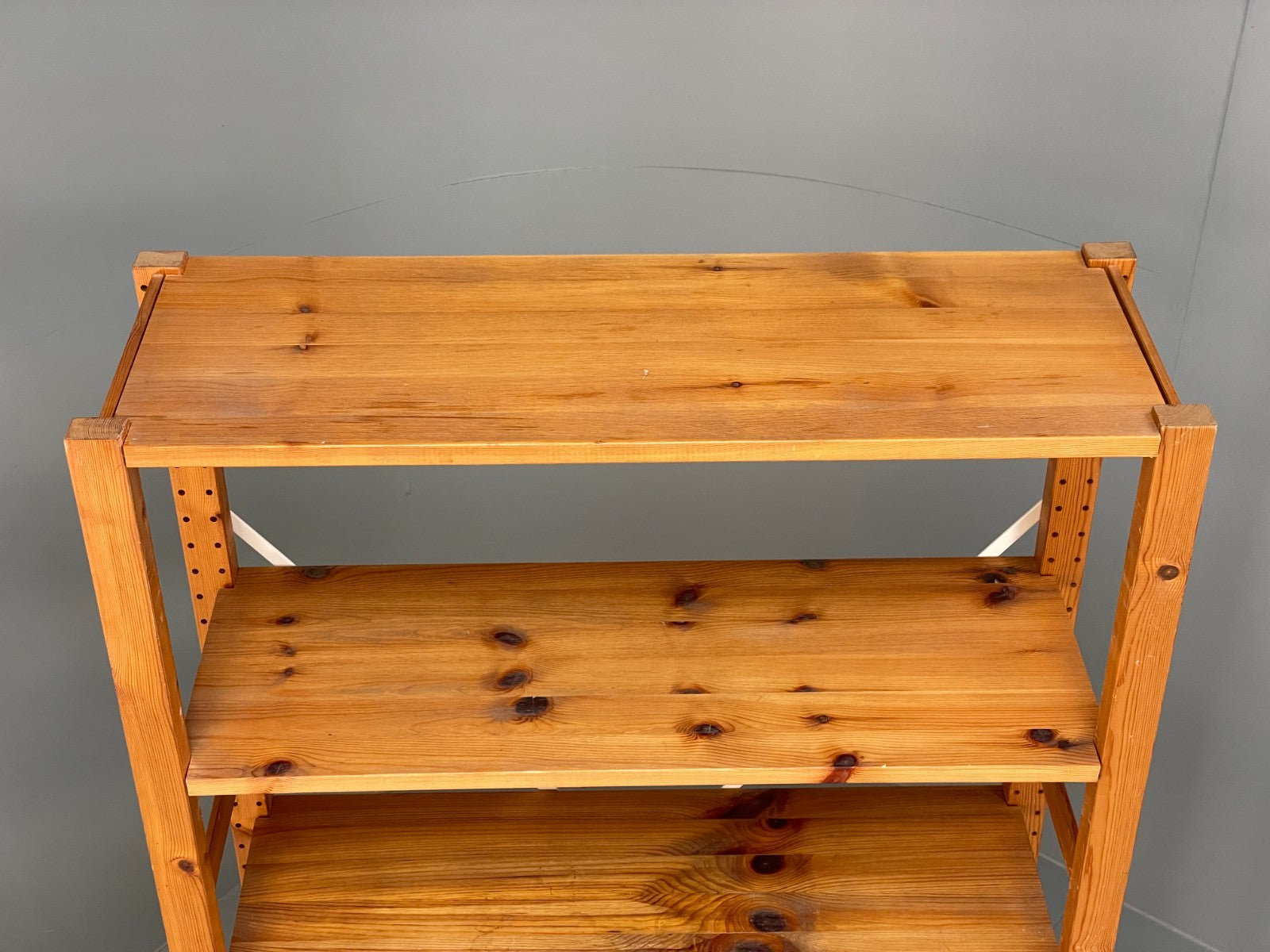 Pine Open Shelving Unit Adjustable Retro Scandi Solid EB11783 MWOO5