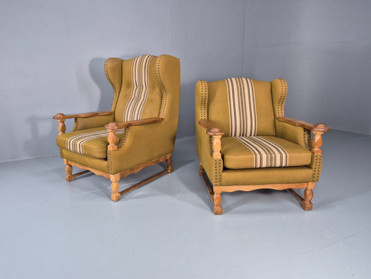 Kjaernulf Style high and Low Back Lounge Chairs 1970s Denmark Retro EB11310 MNOR1