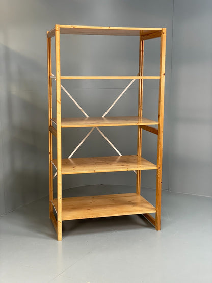 Lundia Pine Open Shelving System Vintage Adjustable Retro Scandi Modular EB117860
