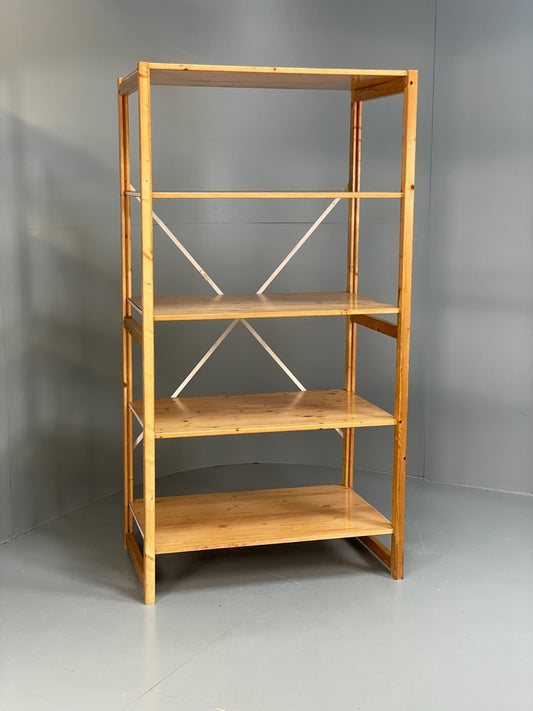 Lundia Pine Open Shelving System Vintage Adjustable Retro Scandi Modular EB117860