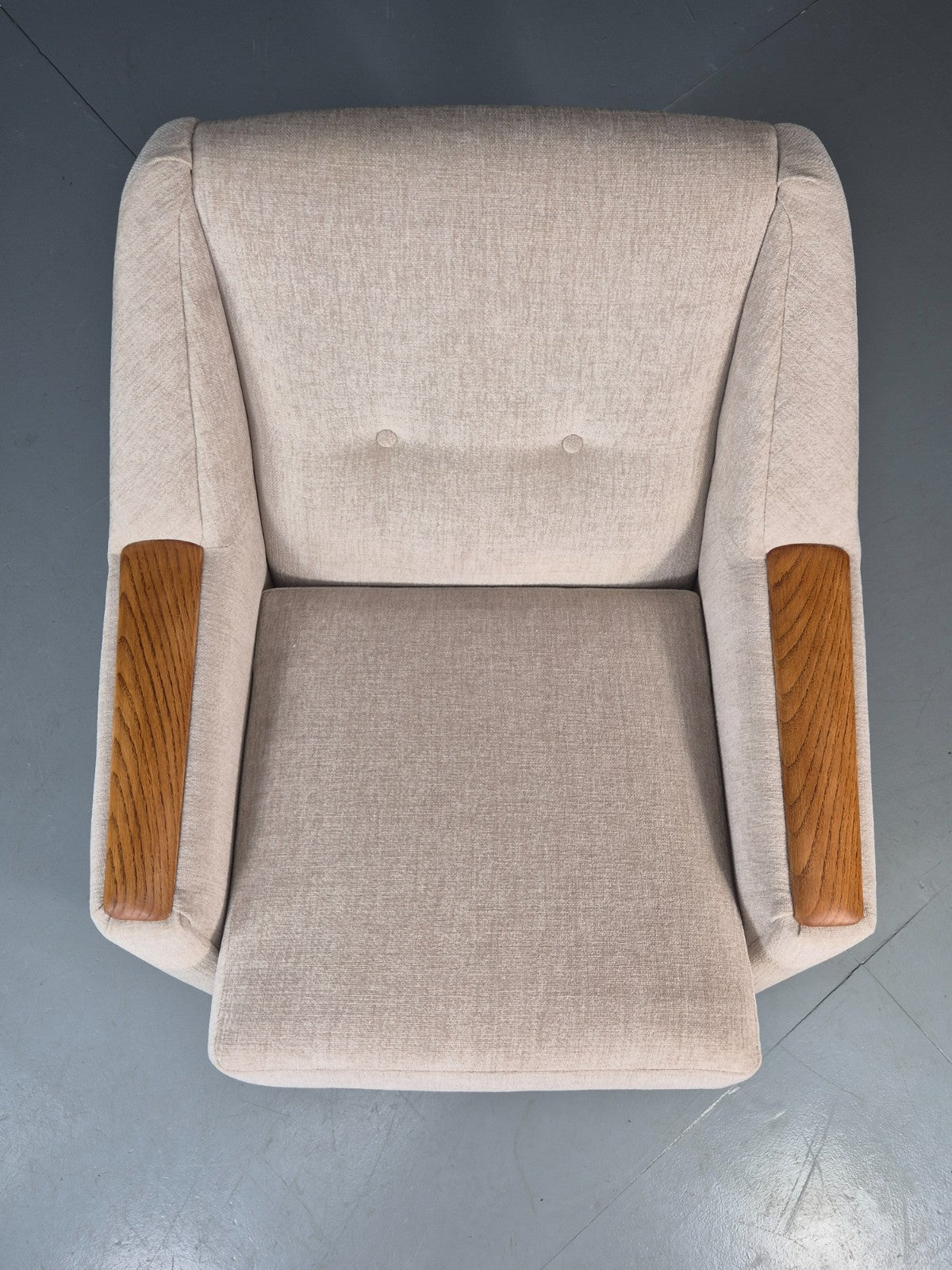 Vintage Danish Mid Century Lounge Chair Teak Frame New Upholstery EB11777 MNOR15