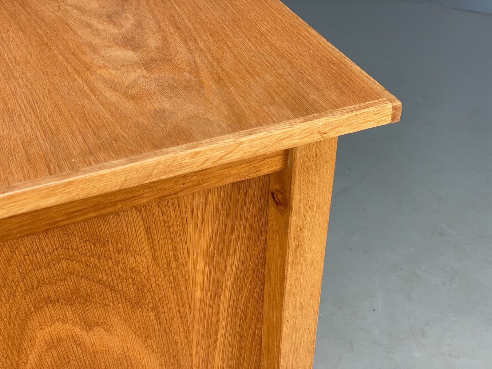 Vintage Danish Oak Desk Teak Handles With Drawers And Storage EB8722 MWOO - UKDK FURNITURE