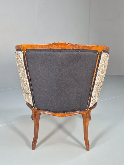 Vintage Rococo Lounge Chair French Style Danish Made 1970s Retro EB9651 VCLO - UKDK FURNITURE