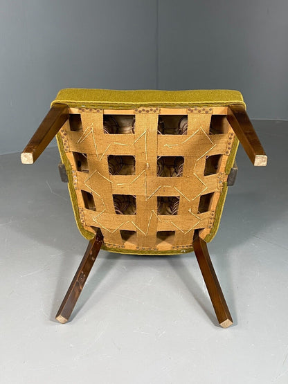 Vintage Danish Elbow Chair Green Beech Frame Retro MCM EB6756 MNOR - UKDK FURNITURE