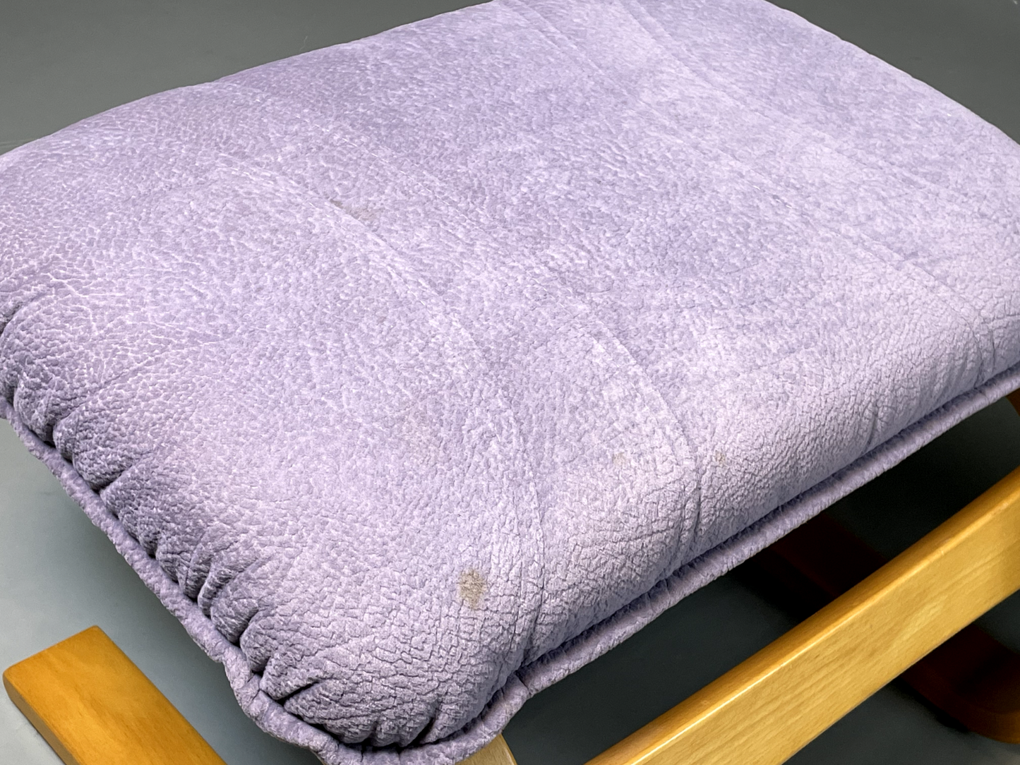 Danish Cantilever Lounge Chair Bentwood Purple Footstool Vintage  EB5768 MBEN9