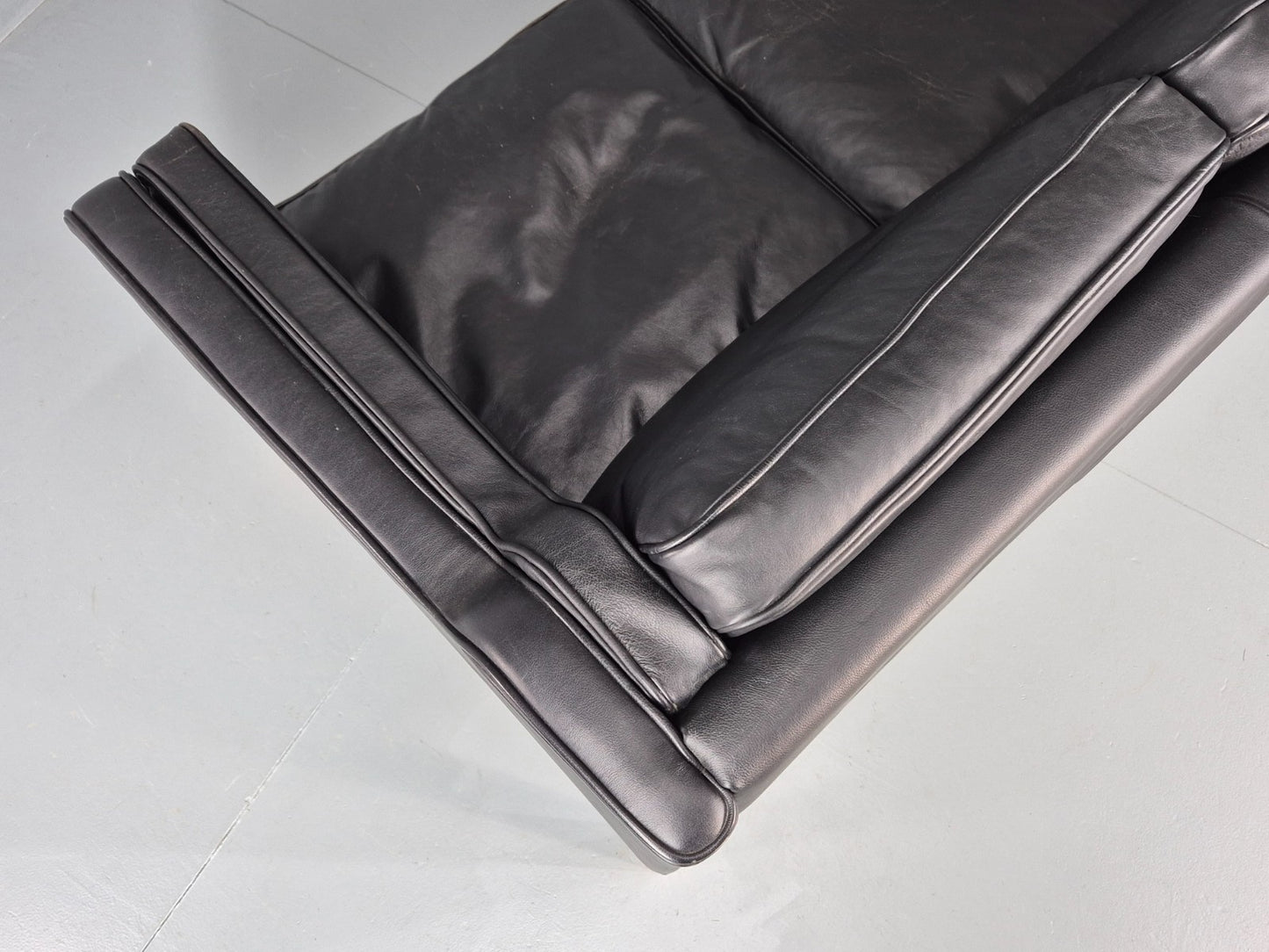 Vintage Danish 3 Seat Sofa Black Leather Mid Century Retro  EB10470 M3SS22