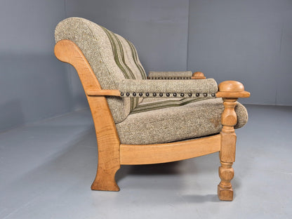 Vintage Kjearnulf Style 2 Seat Sofa 1970s Danish Oak and Wool EB9562 M2SS - UKDK FURNITURE