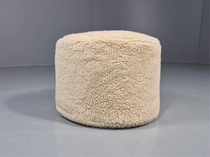 Vintage 1970s Fun Fur Footstool Retro EB11531 MFOO0