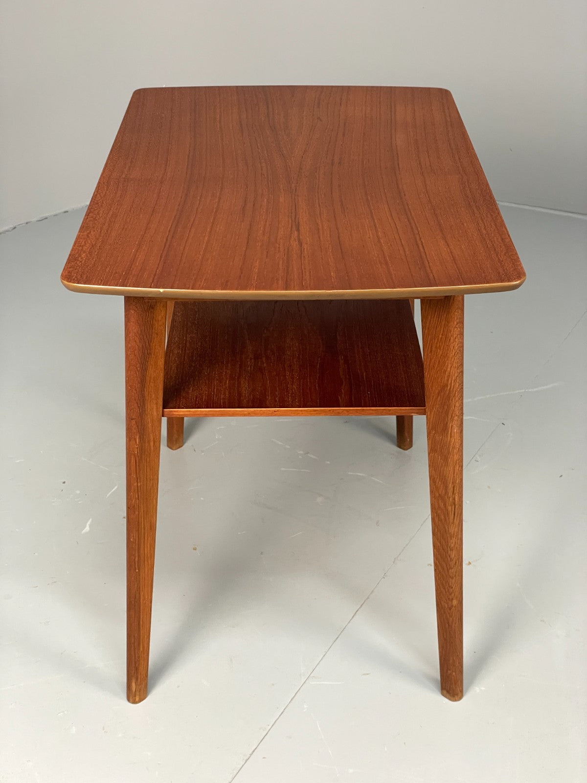 Vintage Teak Side Table 1960s Oak Legs Danish Retro EB11493 MWOO8