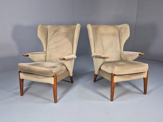 2 Parker Knoll Vintage Lounge Chairs PK900/6 Green 1970s Retro EB9786 MNOR - UKDK FURNITURE
