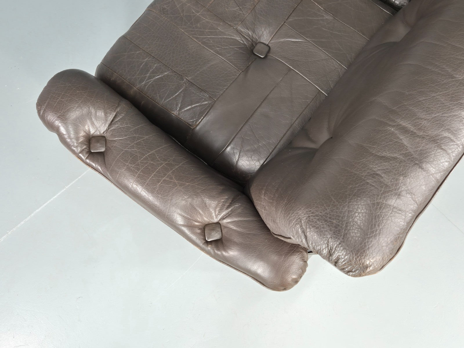 Vintage 2 Seater Sofa Danish Brown Leather Mid Century Retro 1970s EB11929a M2SS18