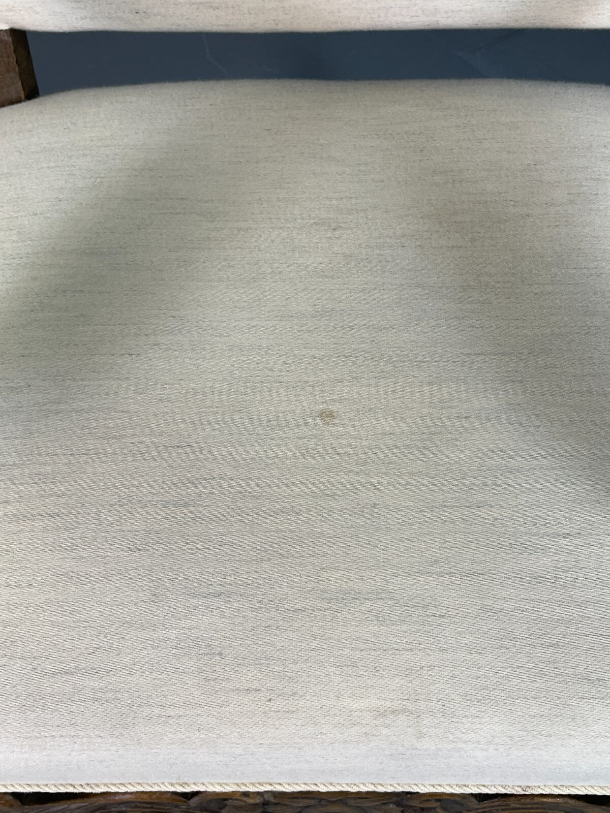 Vintage Danish Lounge Chair Cream Cotton Oak Frame Antique Style EB6917 VNOR4