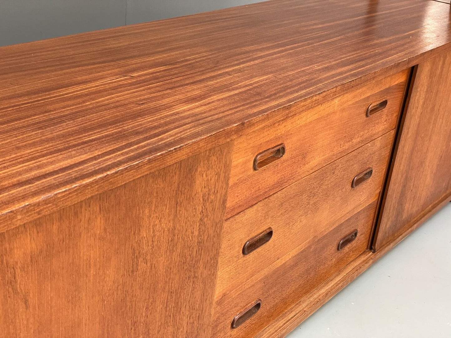 Vintage Modular Teak Wall Unit By Interflex 1960s Retro Drawers EB9822 MWOO - UKDK FURNITURE