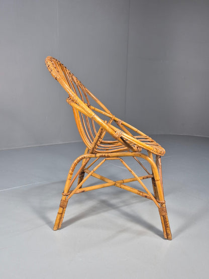 1950s Cane Work Circle Chair  Original Condition Retro EB10643 VBER5