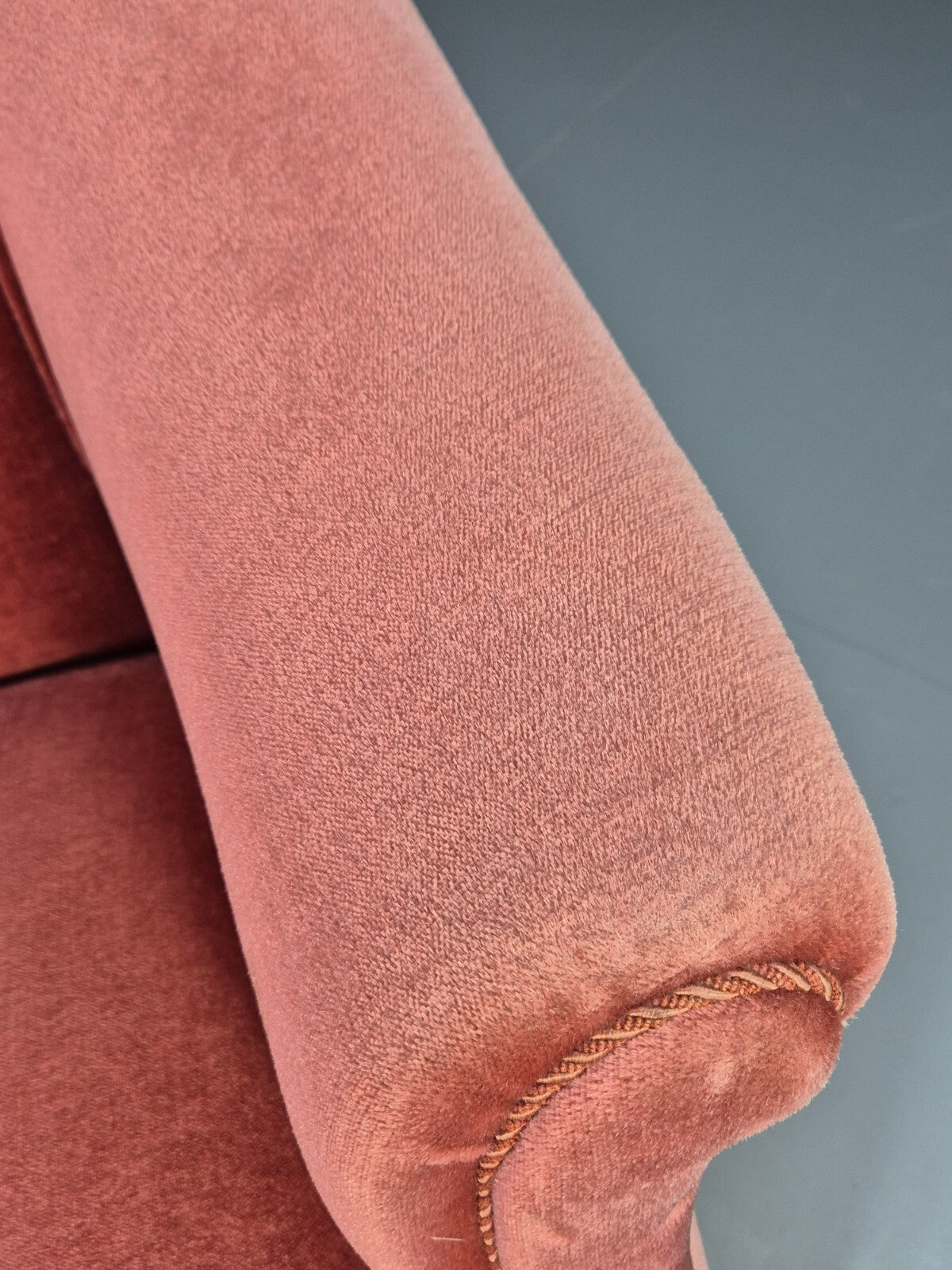 Vintage Danish Art Deco Tub Chair in Pink Velour with Tassels EB9650 VCLO - UKDK FURNITURE